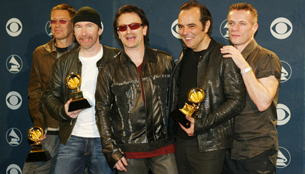 U2, Bono, The Edge, Adam Clayton, Larry Mullen Jr., Daniel Lanois, Grammy