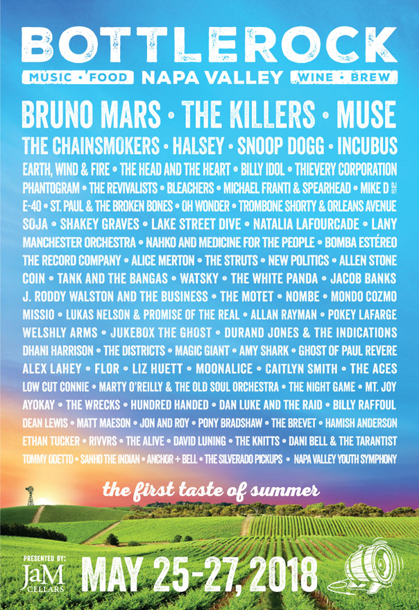 BottleRock 2018, BottleRock Napa Valley, BottleRock Napa, BRNV