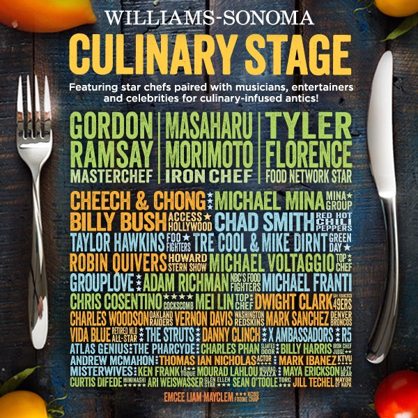 Members of Green Day, Foo Fighters, Chili Peppers to join chefs at BottleRock Napa Valley