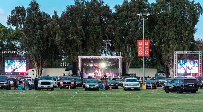 Tribute bands draw hundreds to the Bay Area's first drive-in concert of the COVID-19 era