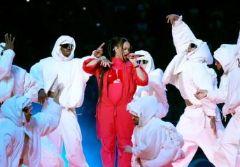 Rihanna stages elaborate pregnancy reveal at Super Bowl halftime show