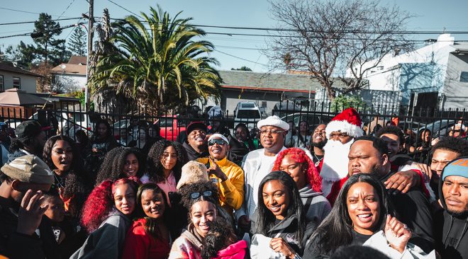 E-40 and Nef the Pharaoh draw hundreds to Vallejo toy giveaway