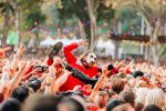 Aftershock Festival in Sacramento, Slipknot fans, crowdsurfer